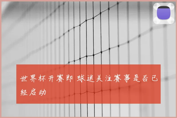 世界杯开赛即 球迷关注赛事是否已经启动